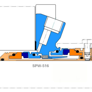 SPW-516 Stationary Pusher Wet Double Cartridge Mechanical Seal