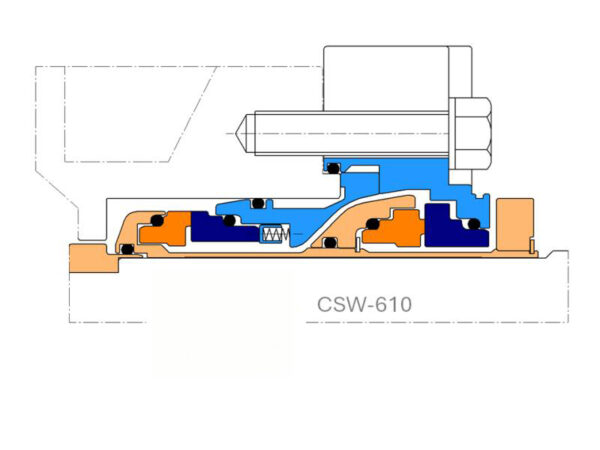 CSW-610 Compact Double Mechanical Seal – High-Performance Design